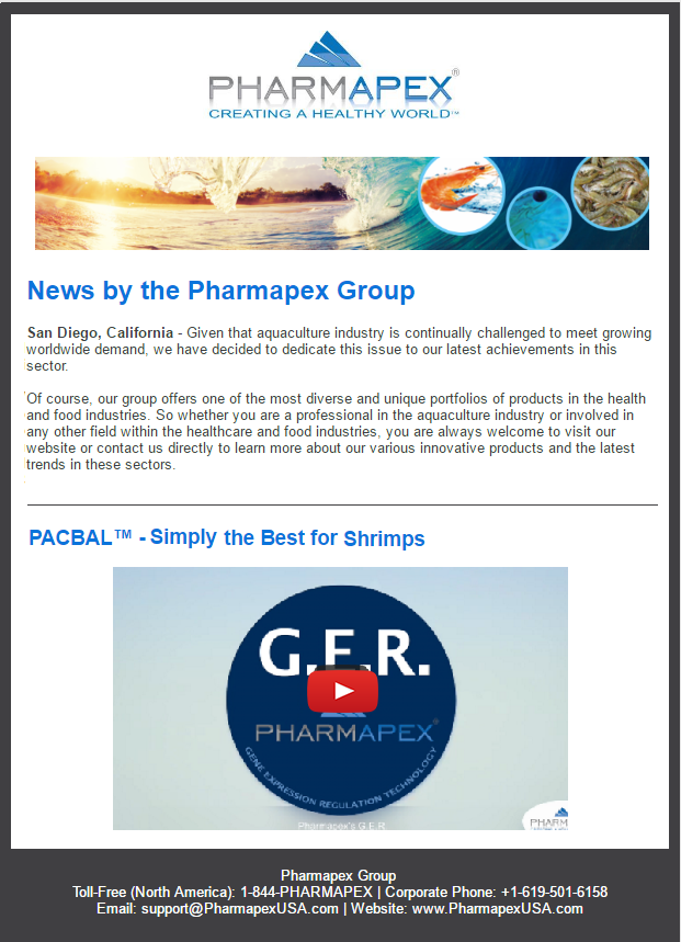 Sample Newsletter by Pharmapex’s General Foods North America